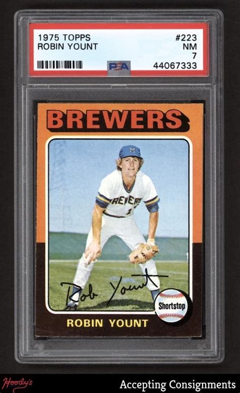 1975 Topps 223 Robin Yount RC ROOKIE BREWERS PSA 7 NM EBay