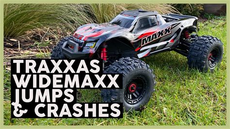 TRAXXAS WIDEMAXX JUMPS CRASHES YouTube