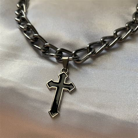 Black Cross Chain Occult Collection