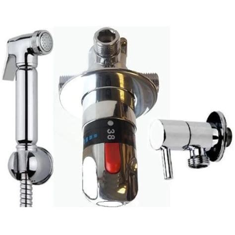 Round Exposed Concealed Muslim Shattaf Bidet Thermostatic Douche Valve