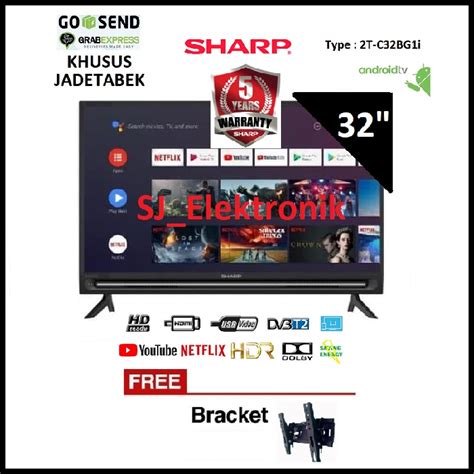 Jual Free Braket Led Tv Sharp Inch T C Bg I Bg Hdtv Androidtv