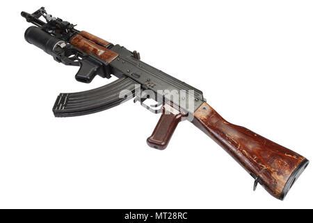 Kalashnikov AK 47 With 40mm GP 25 Grenade Launcher Stock Photo Alamy