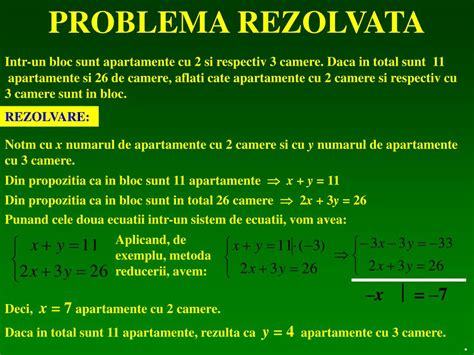 PPT REZOLVAREA DE PROBLEME CU AJUTORUL ECUATIILOR SAU A SISTEMELOR DE