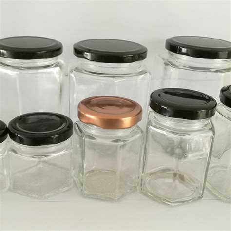 Hexagonal Glass Jars