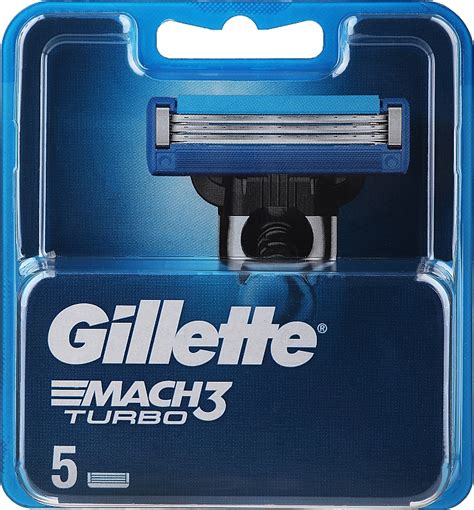 Gillette Mach 3 Turbo 3D Motion Lames De Rechange Pour Rasoir 5 Pcs