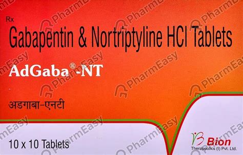 Adgaba Nt Strip Of 10 Tablets Uses Side Effects Price And Dosage