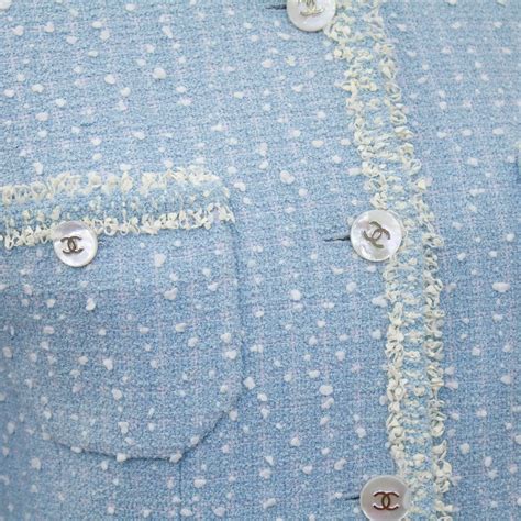 Spring 1997 Chanel Baby Blue Boucle Jacket At 1stdibs Pale Blue