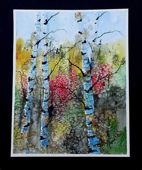 Original Painting Watercolor Painting Original Watercolor Etsy Tree