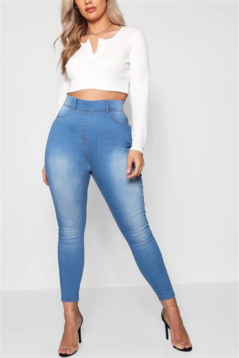 Plus Basic Jegging Boohoo In 2021 Causual Outfits Skinny Jeans