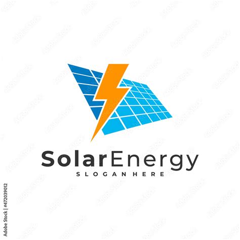 Solar Energy Logo Vector Template Creative Solar Panel Energy Logo