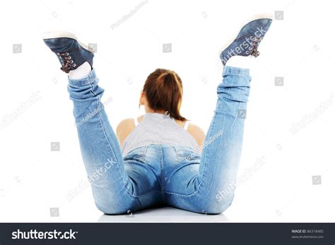 Back View Teen Girl Lying On Foto Stock 86318485 Shutterstock