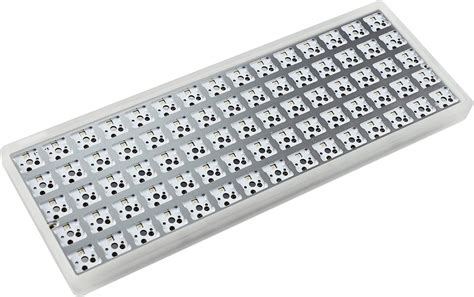 Idobao X Ymdk Keys Ortholinear Layout Via Acrylic Case Plate Hot Swappable Hot Swap Rgb Pcb