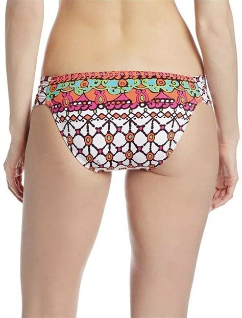 Nwt Trina Turk Venice Beach Shirred Hipster Bikini Bottom Size