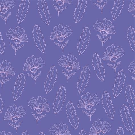 Premium Vector Doodle Floral Seamless Pattern In Trendy Colors