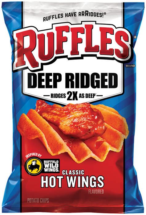 Ruffles Deep Ridged Classic Hot Wings Potato Chips Reviews 2019
