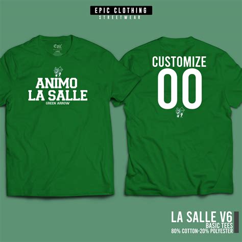 LA SALLE V6 - DE LA SALLE UNIVERSITY - DLSU - CUSTOMIZE JERSEY NAME AND ...