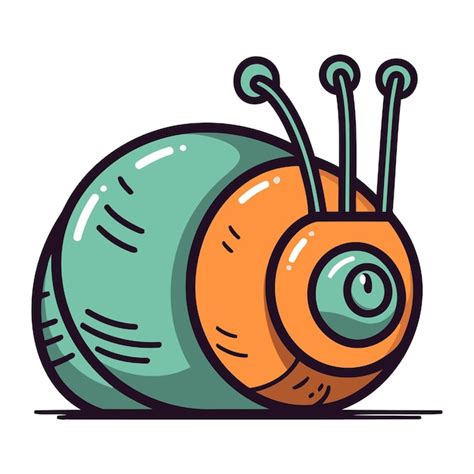 Icono De Caracol Ilustraci N De Dibujos Animados Del Icono Vectorial De