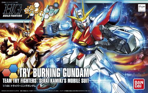 Bandai Gundam Build Fighters Try HGBF Try Burning Gundam HG 1 144 Model