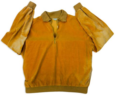 Lot Detail Elvis Presley Owned Worn Gold Velour Shirt With COAs