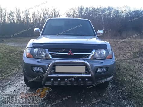 Кенгурятник Митсубиси Паджеро Вагон 3 (защита переднего бампера ...