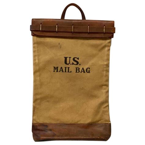 Us Mail Bag Leather And Canvas 1930s At 1stdibs Us Mail Bag Vintage