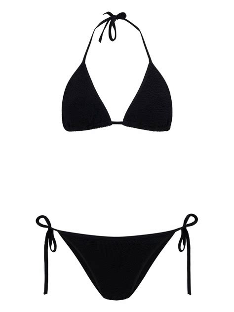 Hunza G Black Gina Triangle Bikini Hunza G