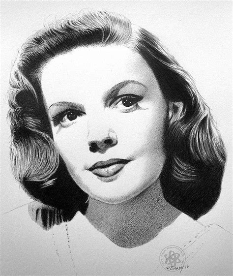 Judy Garland By Pbradyart Realistic Pencil Drawings Amazing Drawings