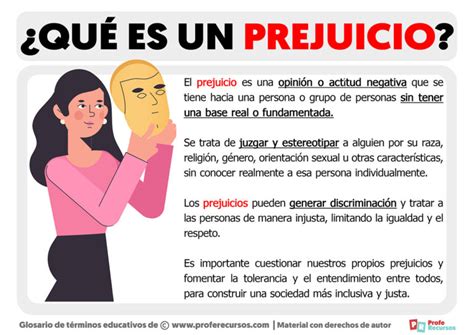 Qué es un Prejuicio Definición de Prejuicio