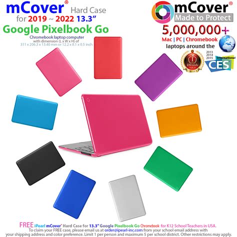 mCover® Hard shell case for Google Pixelbook Go Chromebook 13.3-inch Laptops