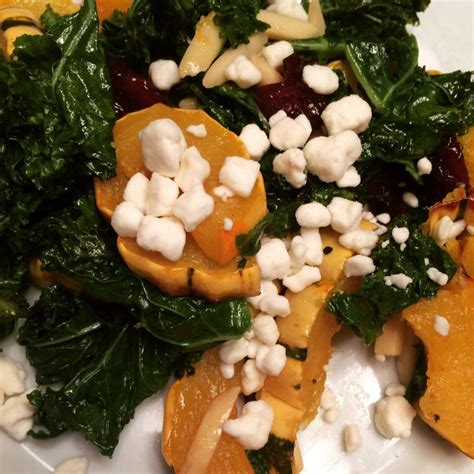 Roasted Delicata Squash And Kale Salad With Maple Vinaigrette Fair