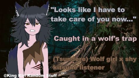 Caught In A Wolfs Trap Tsundere Wolf Girl X Shy Kitsune Listener