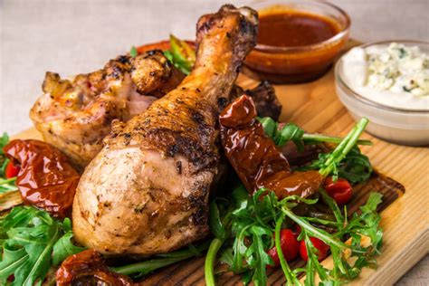 Roast Chicken And Garnish Stock Photo Free Download