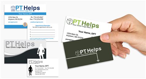 Business cards for physical therapists - Free design for subscribers