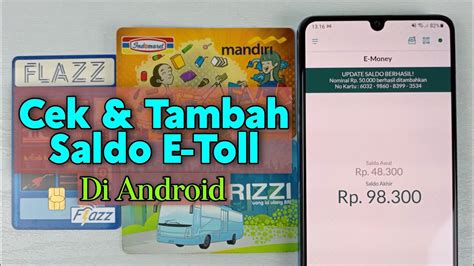 Cara Top Up Dan Cek Saldo E Toll Menggunakan Hp Android Youtube