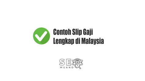 √ Contoh Slip Gaji Lengkap di Malaysia