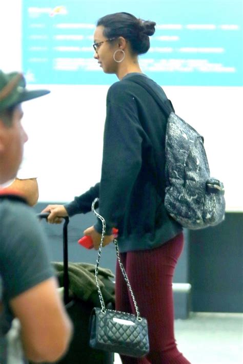 LAIS RIBEIRO at Galeao International Airport in Rio De Janeiro 11/21