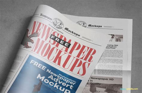 Free Tabloid Newspaper Mockup ZippyPixels