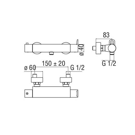 Nobili Rd Cr New Road Miscelatore Doccia Con Termostatico Esterno