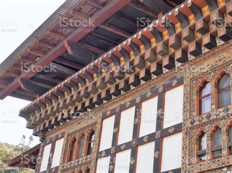 Architecture Of Punakha Dzong Bhutan Stock Photo - Download Image Now - Architectural Feature ...