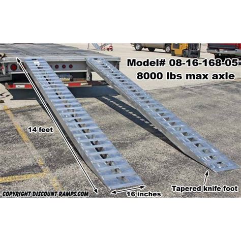 Heavy Duty Ramps 14ft X 16in Ramp Aluminum 8000lb Capacity Model