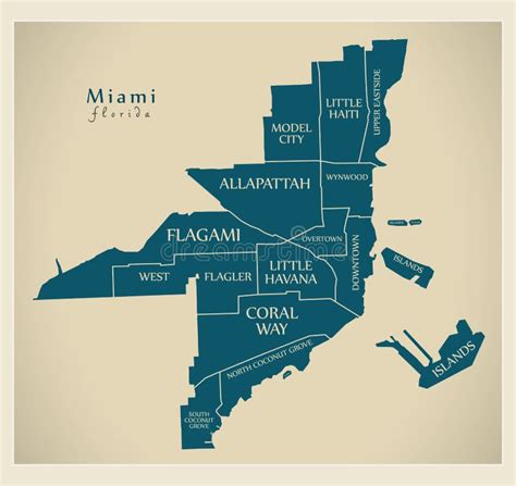 City Of Miami Neighborhood Map