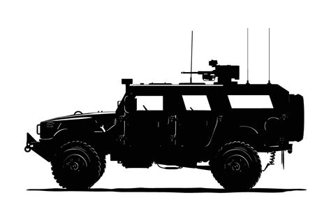 Armored Vehicle Graphic Silhouette Vector Art At Vecteezy