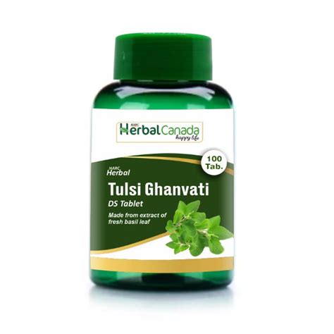 Buy Herbal Canada Tulsi Ghanvati Veg Tablet 100 S Online At Best Price