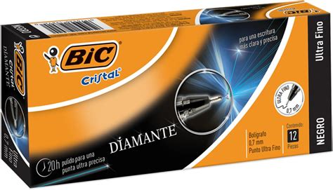 BIC Bolígrafo de Punto Ultra Fino Pluma Clásica Cristal Precisión y