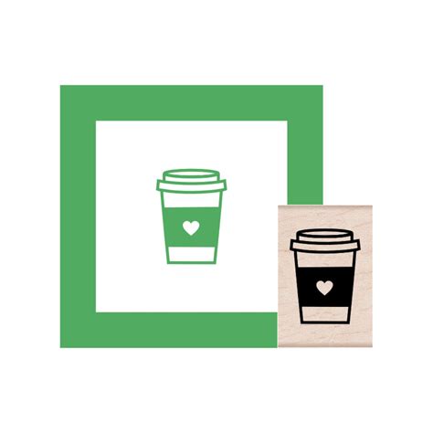 Coffee Cup Rubber Stamp - Etsy