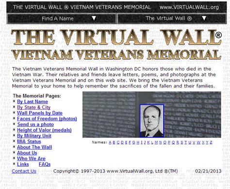 Jerry's Story: Vietnam Veterans Memorial - Virtual Wall