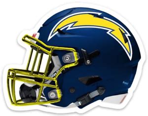 Los Angeles Chargers Football Helmet w/ Lightning Bolt Logo Type Die ...