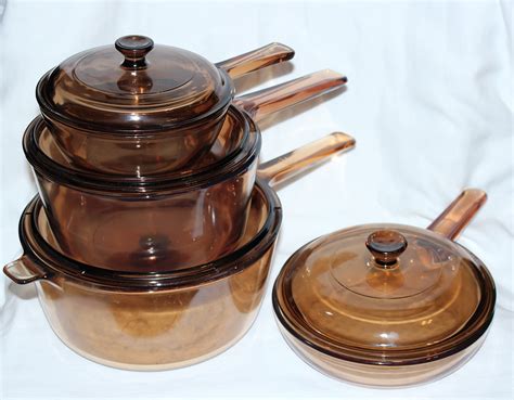 Amber Colored Corning Visions Pyrex Cookware R Nostalgia