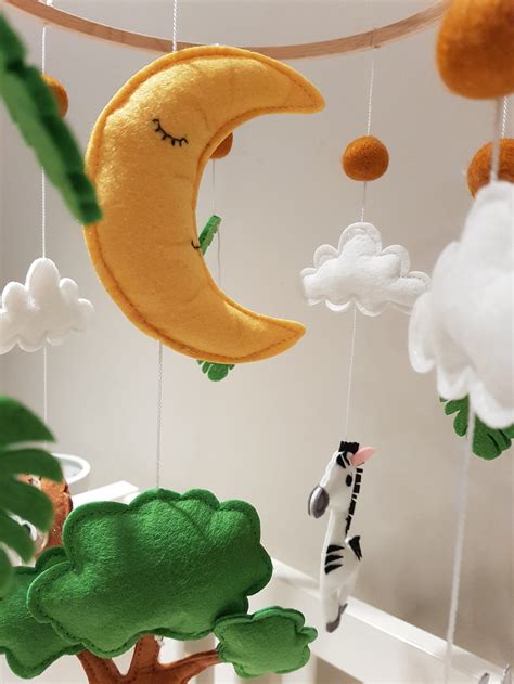 Baby Mobile Nursery Safari Animals Mobile Nursery Decor Etsy