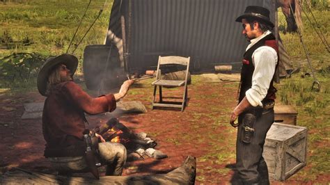 Dutch Investigates Micah After He Returns To The Camp From Strawberry